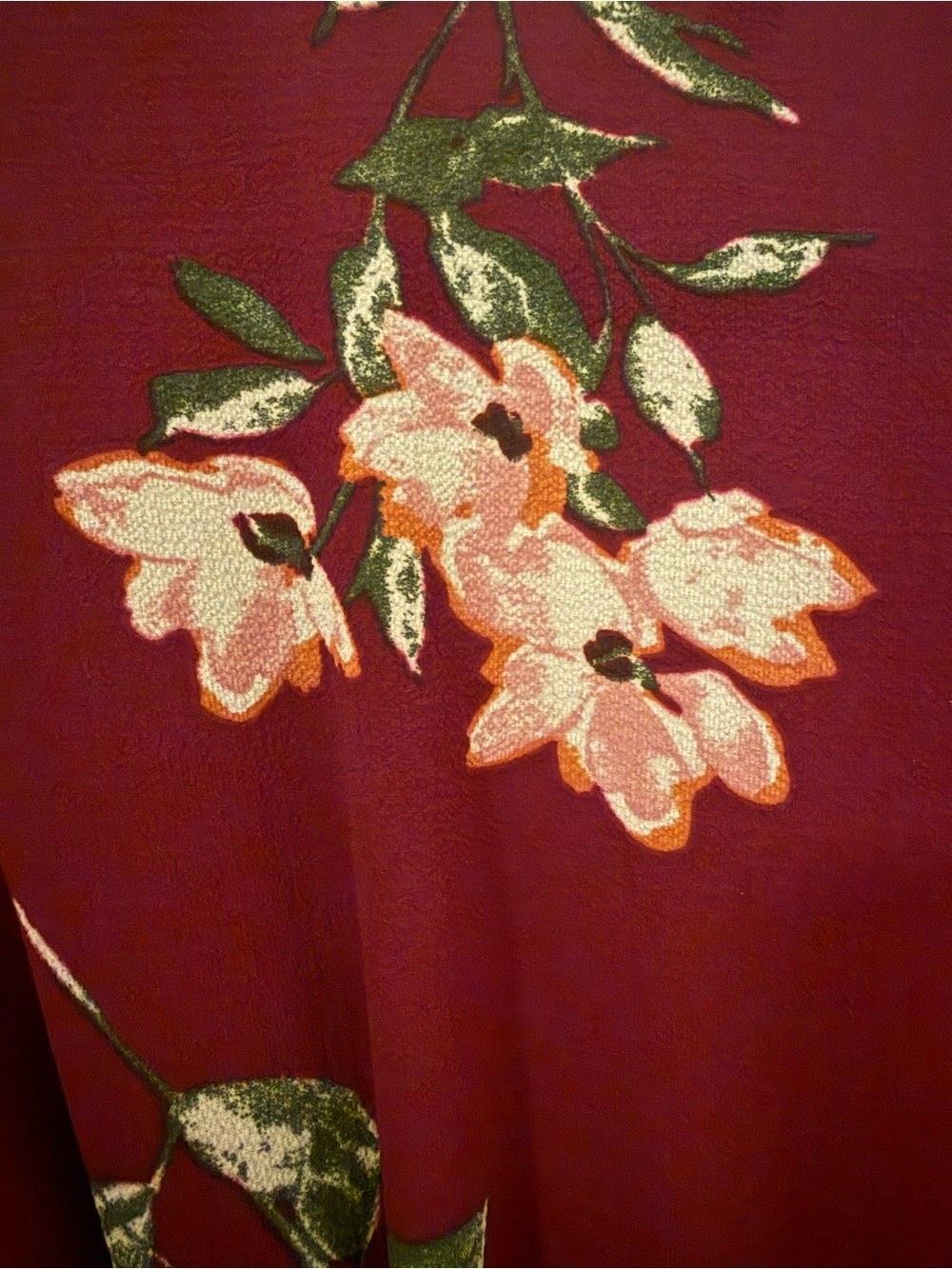 Lulus XS September Sunsets Burgundy Floral Wrap Floral Dress - Picture 8 of 8